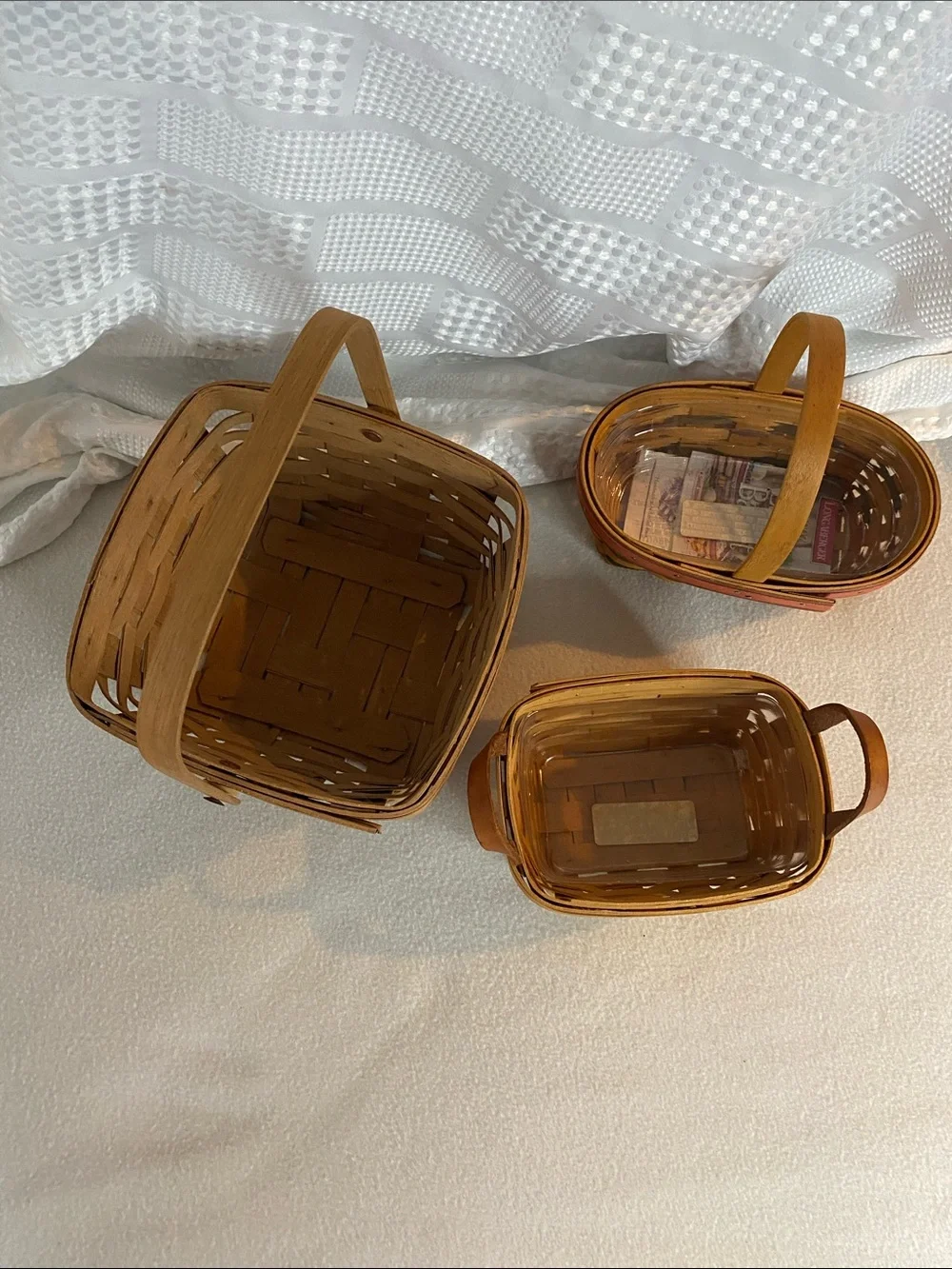 Longaberger basket lot bundle of three vintage